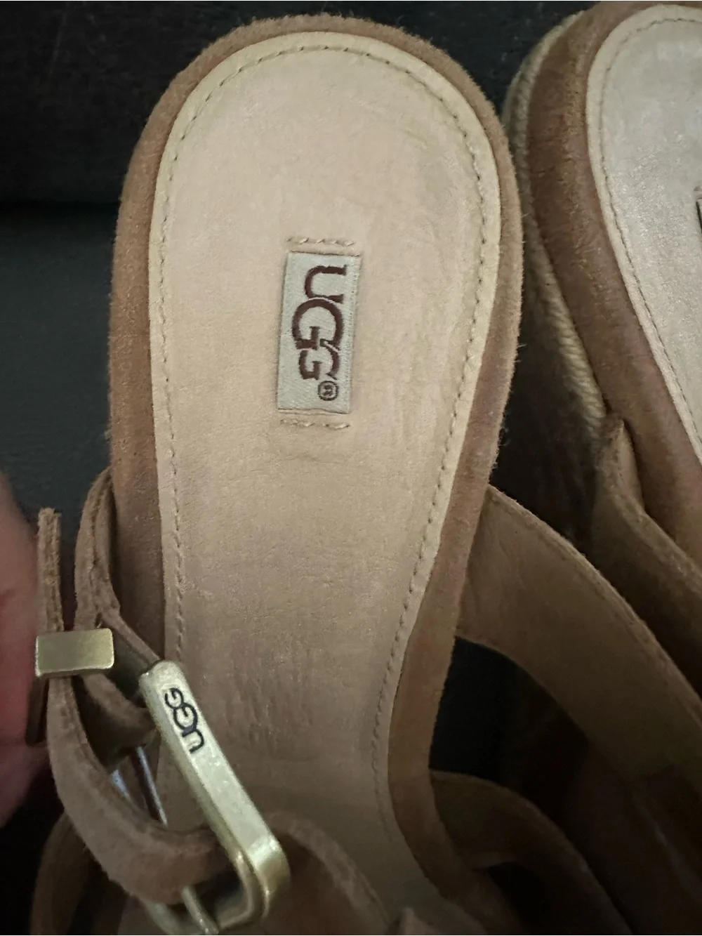UGG Hedy suede espadrille wedge sandals